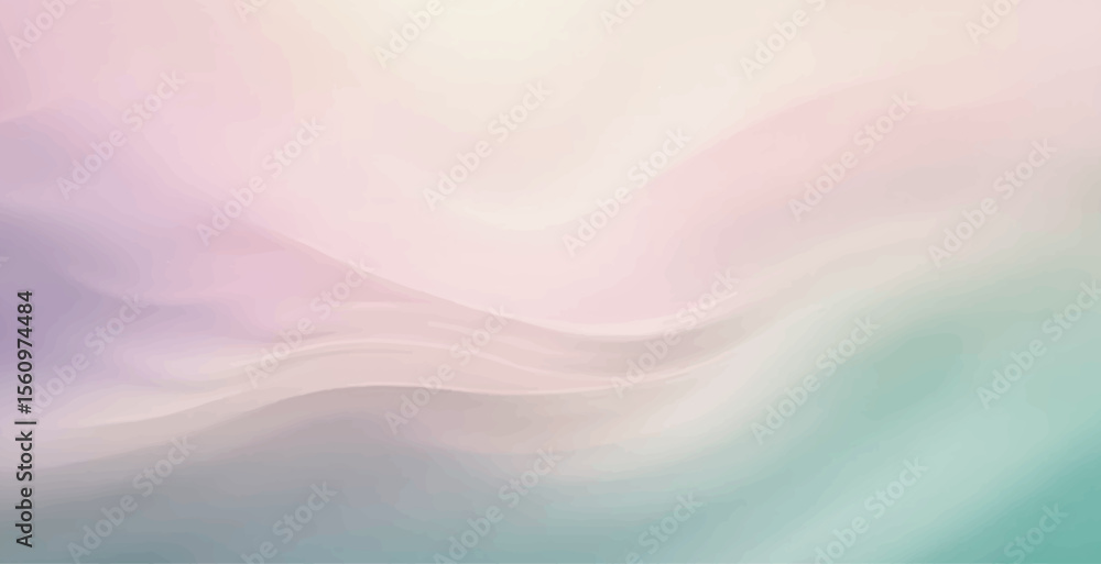 Poster abstract flowing watercolour lines create a soft, colourful light wave pattern for a vibrant, smooth