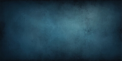 Dark blue grunge texture, an aged concrete wall with a vintage, rough surface