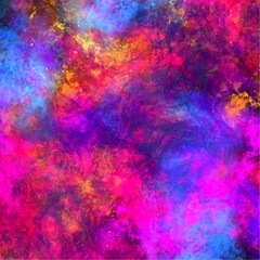 Vibrant Abstract Cosmic Background with Swirling Colors