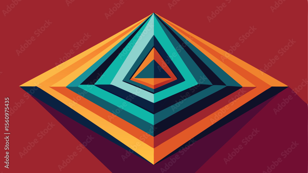 Poster colorful geometric abstract design with transparency suitable for various creative projects