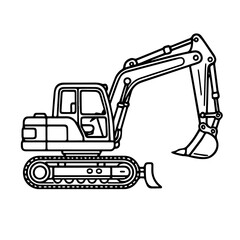 excavator line icon vector on white background
Vector line icon on white background