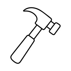 hammer line icon vector on white background
Vector line icon on white background