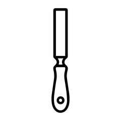 file tool line icon vector on white background
Vector line icon on white background