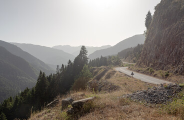 Road to the mountains with beautiful nature (Southern Pindus, Greece)