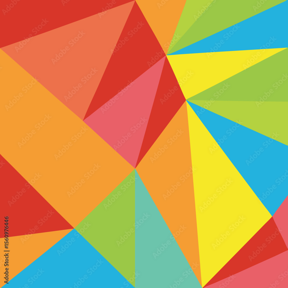 Poster colorful geometric polygon pattern with transparent effect suitable for versatile design projects