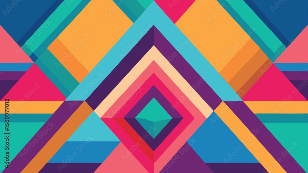 Poster colorful geometric vector design with overlapping shapes for abstract backgrounds