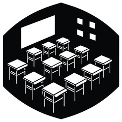  Mathematician element isolated university math classroom on white backg