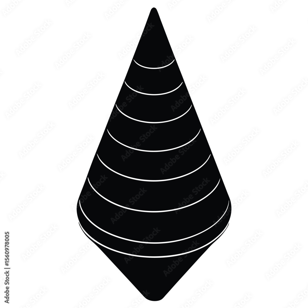 Poster mathematician element isolated cone model on white background