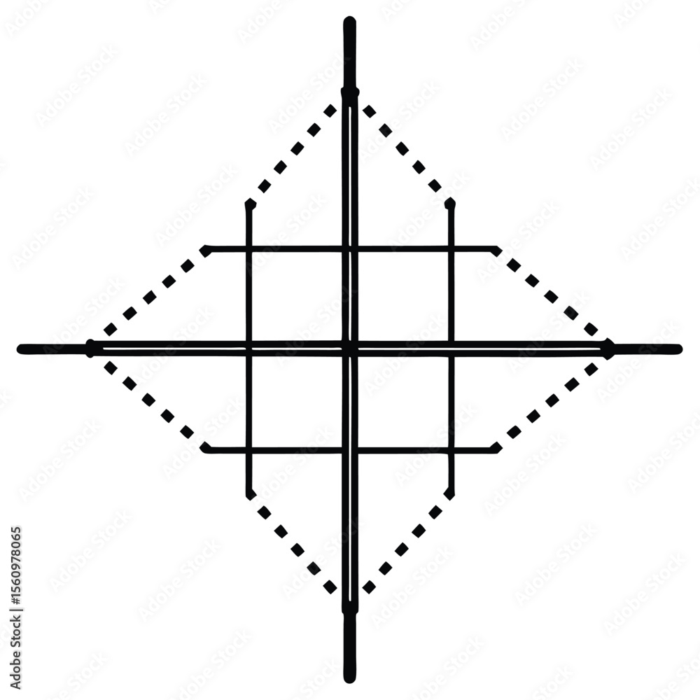 Poster mathematician element isolated coordinate plane on white background