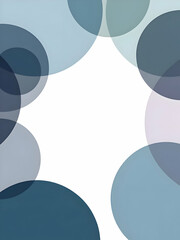 Cool-Toned Transparent Overlapping Circle Frame

