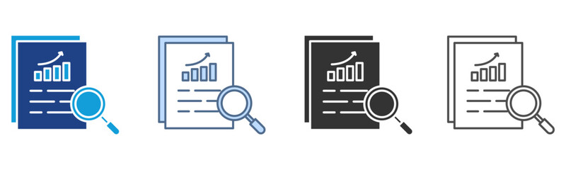 Data Icon Set Multiple Style Collection