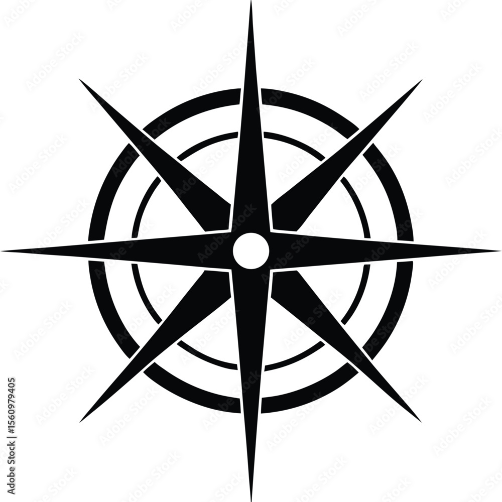 Poster mathematician element isolated mathematical compass on white background