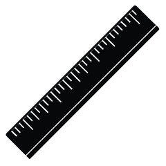 Mathematician element isolated ruler on white background