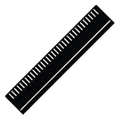 Mathematician element isolated ruler on white background