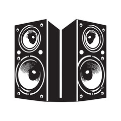speakers isolated on white background