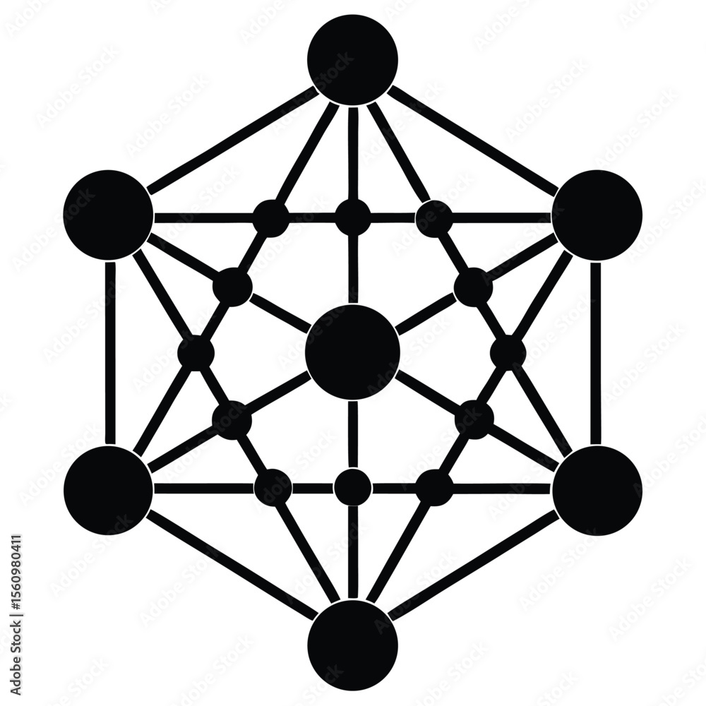 Poster mathematician element isolated topology chart on white background