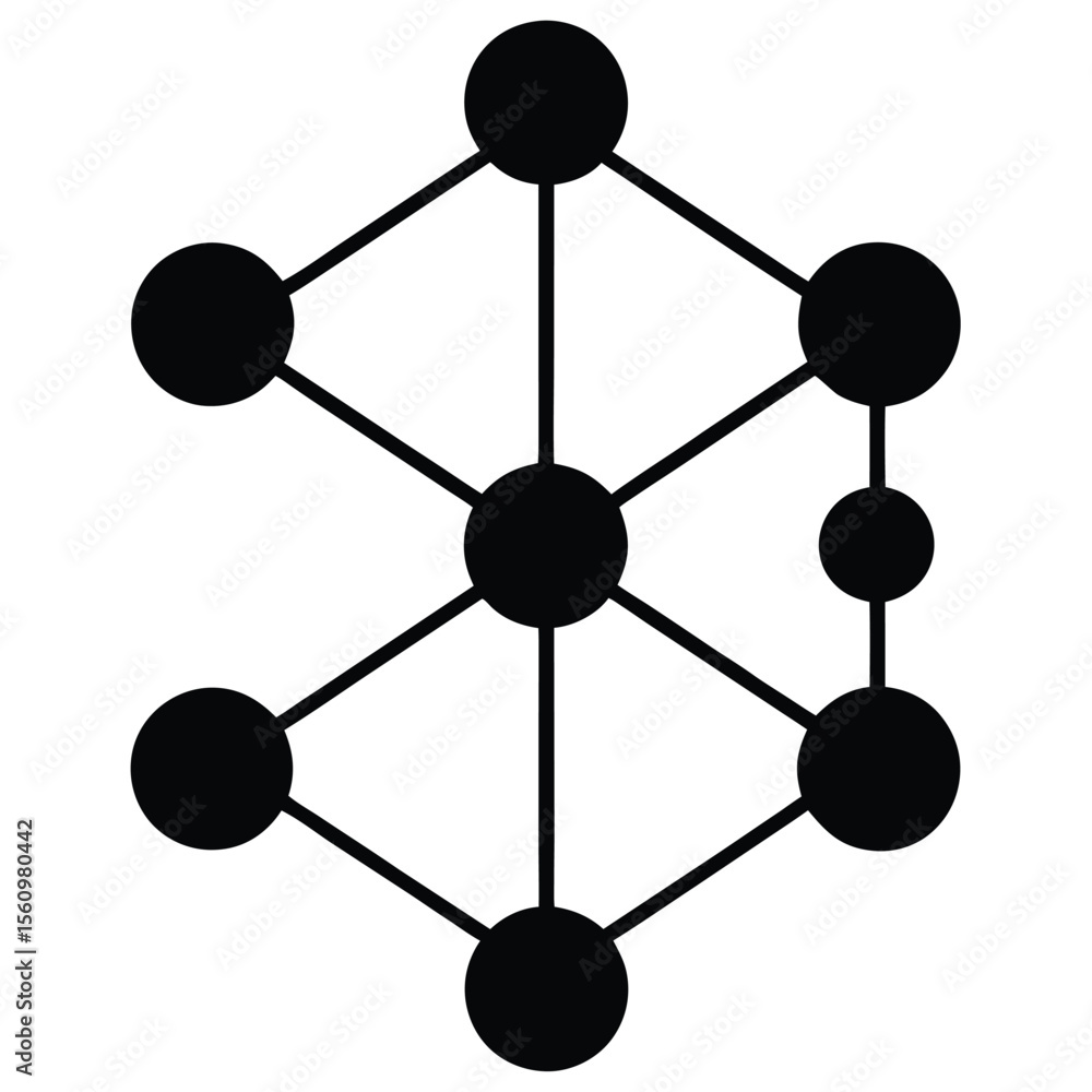 Poster mathematician element isolated topology chart on white background
