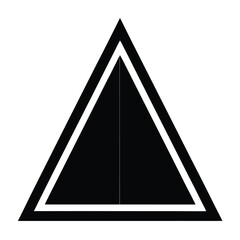 Mathematician element isolated triangle scale on white background