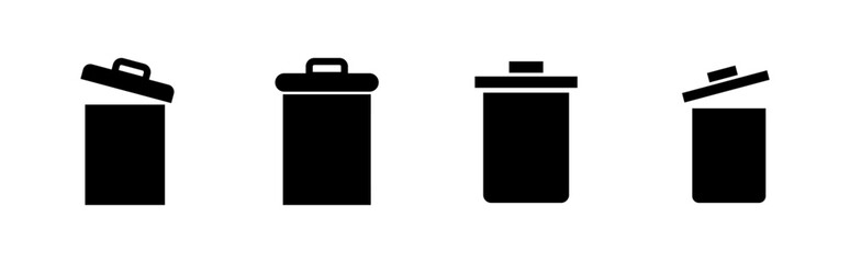 Trash icon set. trash can icon. delete icon vector. garbage
