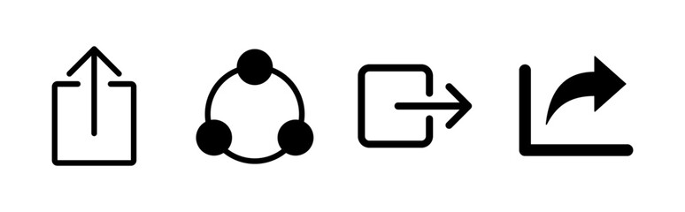 Share icon set. Sharing vector icon