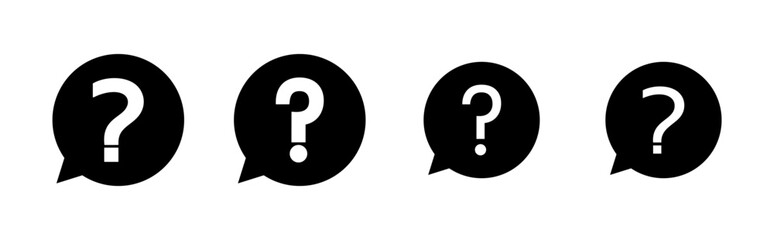 Question icon set. question mark icon vector.