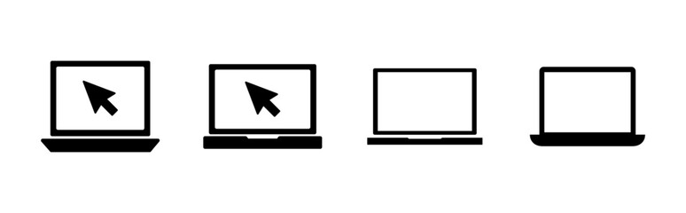 Laptop icon set. computer icon vector
