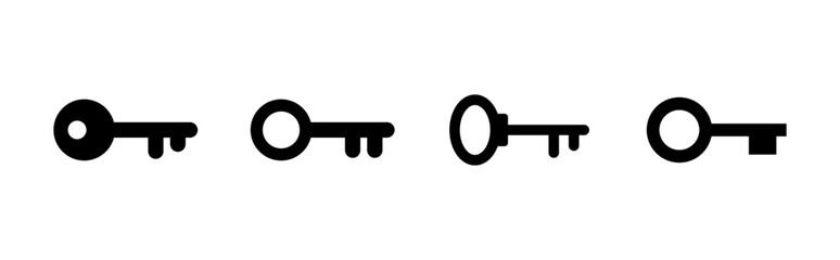 Key icon set. Key vector icon. Key symbol
