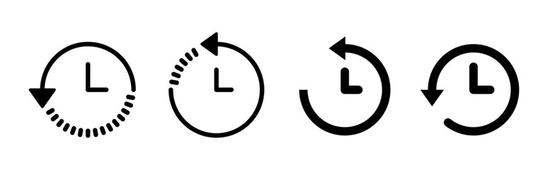 History icon set. recent event history