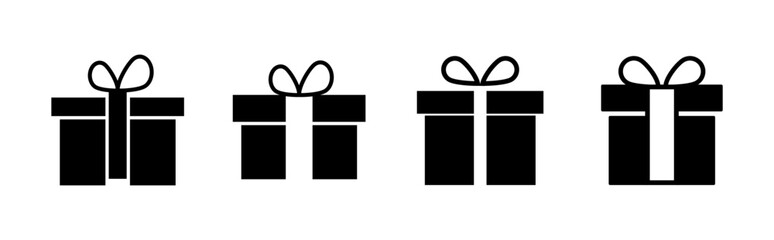 Gift icon set. gift vector icon. birthday gift