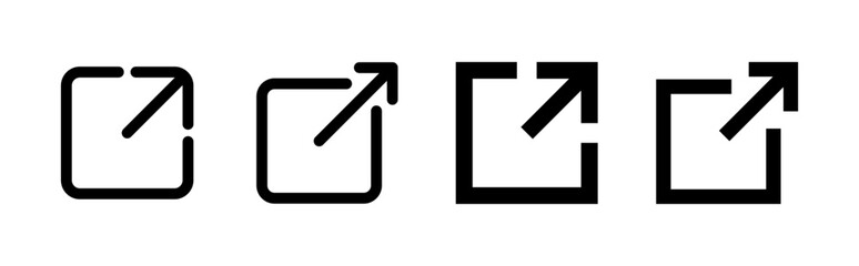 External link icon set. link icon vector. hyperlink symbol