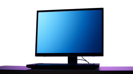 Monitor Laptop screen with empty displays isolated background flat view of computer screen electroni