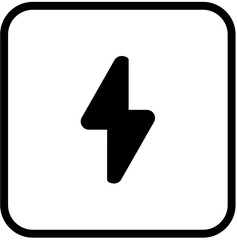 High-Voltage Power Symbol Fast Energy, Electric Current, and Flash Icon