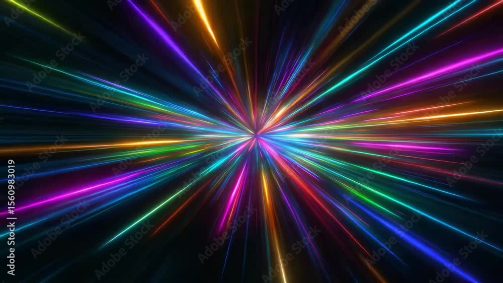 Poster luminous burst of color: capturing the essence of vibrant energy and dynamic motion. a mesmerizing e