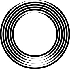 Obraz premium Concentric circles. Round line pattern