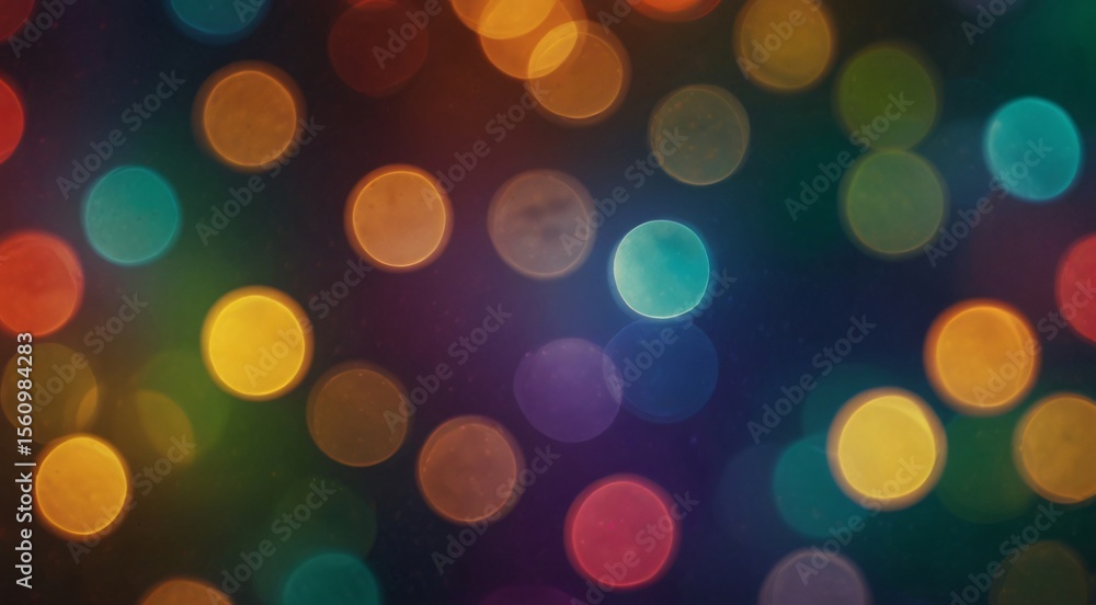Aufkleber bokeh circles of colorful light create an abstract festive mood for backgrounds or decorative design