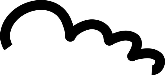 Clouds icon collection. Doodle bold line