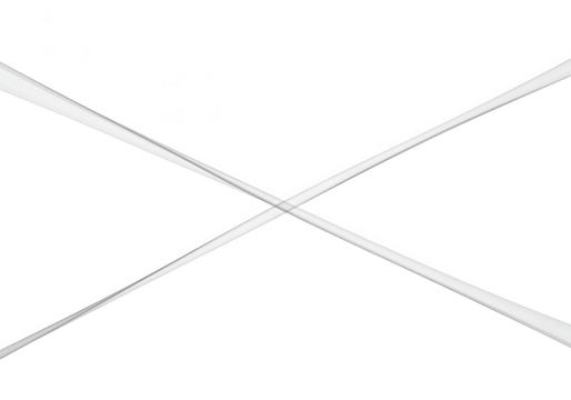 Two thin grey lines intersect in the center, creating a simple cross shape isolated on transparent background