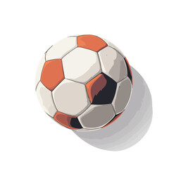 Fototapeta premium vector illustration of football ball isolated in White Background, football ball vector