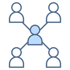 Stakeholder Blue Icon Element For Design