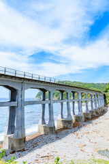 初夏の惣郷川橋梁　山口県阿武郡　Sogogawa Bridge in early summer. Yamaguchi Pref,...
