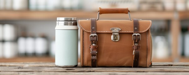 Classic old-fashioned metal lunchbox with thermos a nostalgic journey into timeless design and functionality