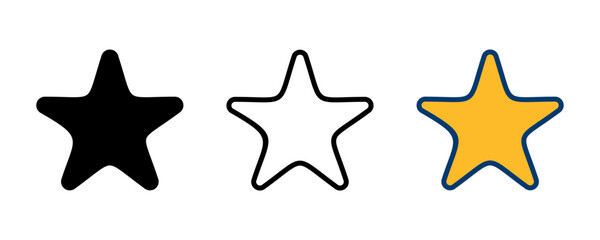 Star Icon vector isolated on white background. Star vector icon. Rating symbol