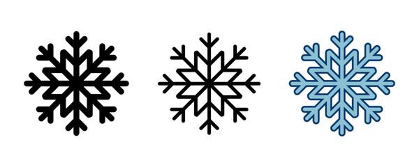 Snowflake icon vector isolated on white background. snow icon vector. Symbol of winter, frozen