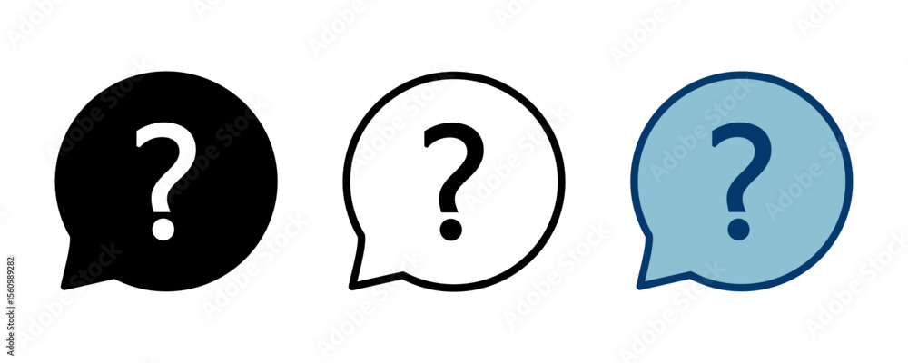 Poster question icon vector isolated on white background. question mark sign. help icon. faq