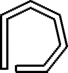 Pixel line creative design digital. Element 8 bit retro