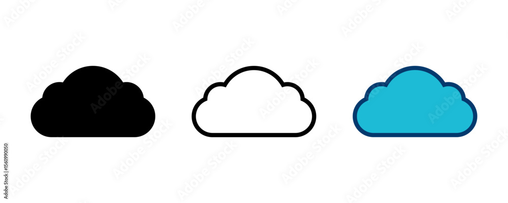 Poster cloud icon vector isolated on white background. cloud computing icon