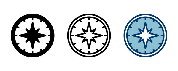 Compass icon vector isolated on white background. Compass vector icon