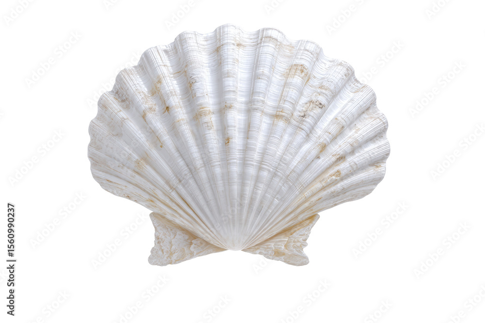 Poster a white shell with a pattern on it