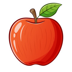 Apple Fruit Food Icon on a Transparent Background