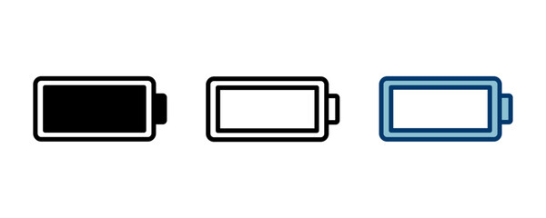 battery icon vector isolated on white background. Battery vector icon. battery charge level. battery charging icon